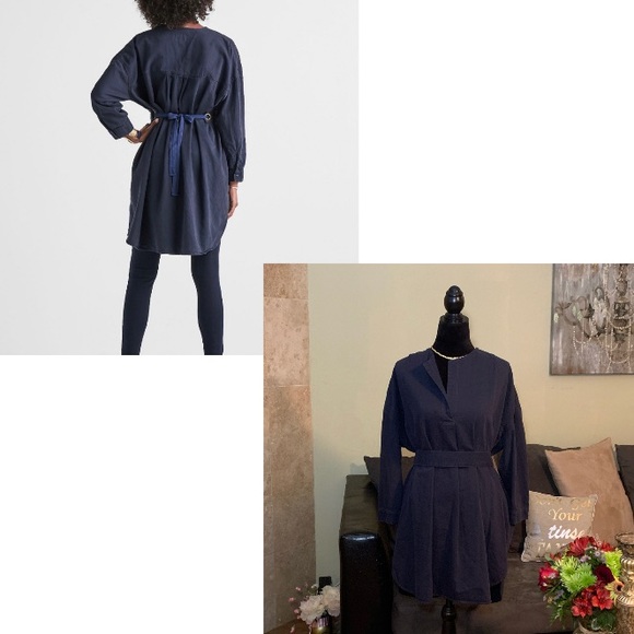 Lucky Brand Nwt Navy Long Sleeve Tunic 